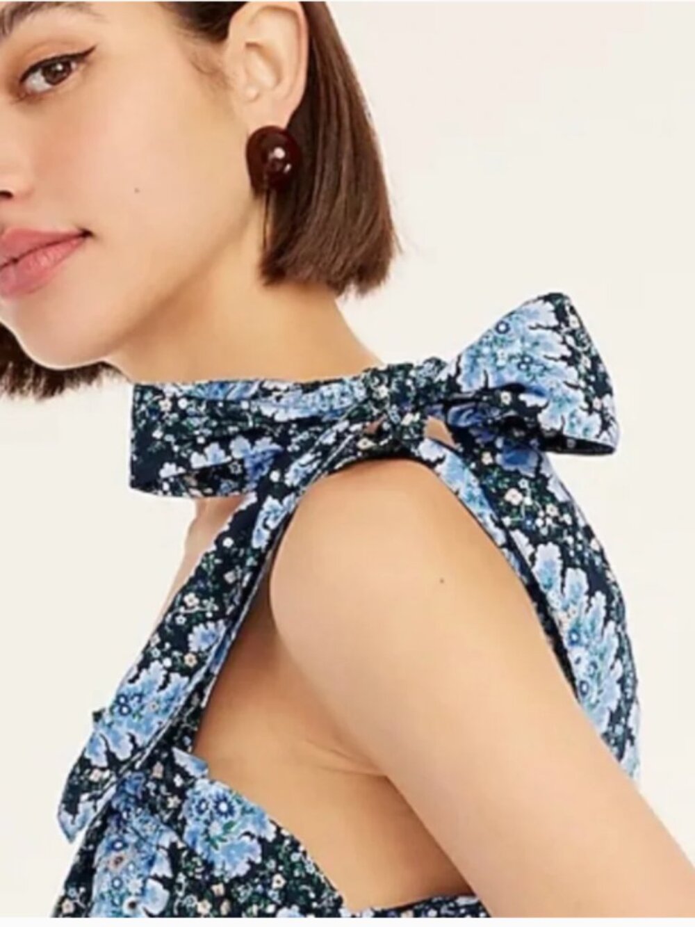 J. Crew Collection tie-shoulder tank in Ratti Pacific blue paisley M - Picture 3 of 10